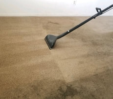 Carpet cleaning Santa Barbara showing difference in cleaned carpets
