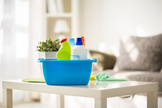 Cleaning supplies for providing home cleaning services Santa Barbara ca